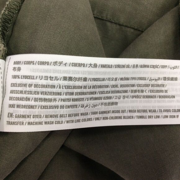 Abercrombie & Fitch Shorts Women's Size S Army Green Flowy 100% Lyocell Belted - Picture 7 of 9